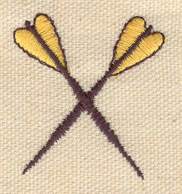 Embroidery Design: Darts crossed<br> 1.45w X 1.50h