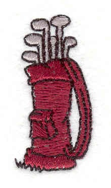 Embroidery Design: Golf Bag <br>0.75"w X 1.54"h | Embroidery Legacy Embroidery Design: Golf Bag <br>0.75"w X 1.54"h