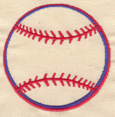 Embroidery Design: Baseball b<br> 3.65w X 3.65h