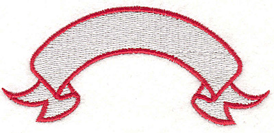 Embroidery Design: Banner 7<BR>1.60" x 3.70"