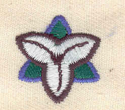Embroidery Design: Trillium<br> 0.85w X 0.90h