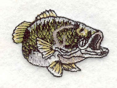 Embroidery Design: Fish C <br>1.75"w X 1.25"h
