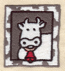 Embroidery Design: Cow head<br> 1.80w X 2.00h