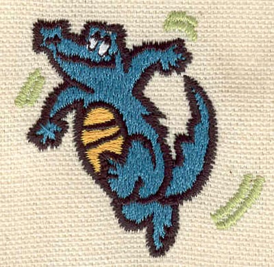 Embroidery Design: Crocodile comical<br> 1.88w X 1.89h