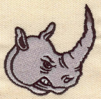 Embroidery Design: Rhino head A<br>2.27w X 2.28h