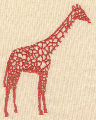 Embroidery Design: Giraffe upright<br>3.78w X 5.15h