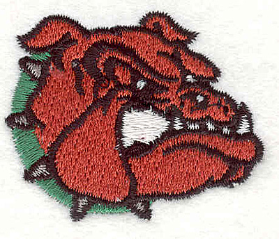 Embroidery Design: Bulldog E<BR>1.76" x 2.12"
