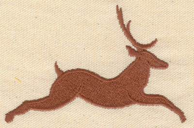 Embroidery Design: Deer leaping<br> 3.98w X 2.58h