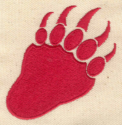 Embroidery Design: Bear paw<br> 2.69w X 2.81h