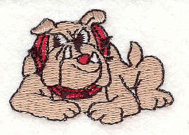 Embroidery Design: Bulldog G<BR>1.17" x 1.79"