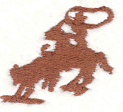 Embroidery Design: Cowboy with rope<br>1.61"H x 1.94"W