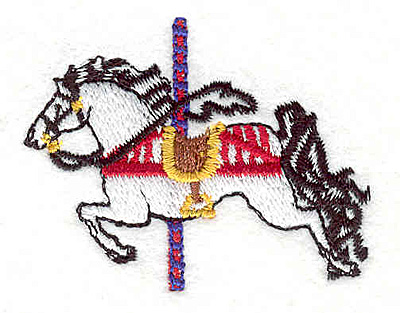 Embroidery Design: Carousel  <br>2.12"w X 1.72"h