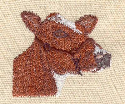 Embroidery Design: Cow head<br> 1.90w X 1.70h