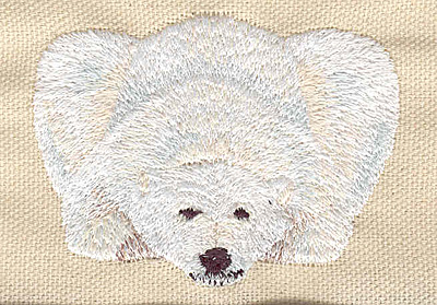 Embroidery Design: Polar bear resting<br> 2.82w X 2.05h