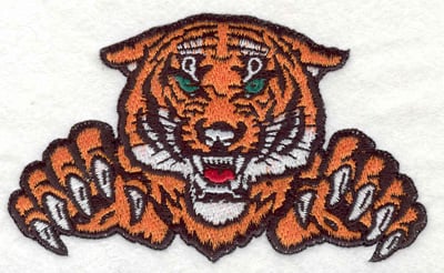 Embroidery Design: Tiger with claws B <br>4.33"w X 2.63"h