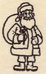 Embroidery Design: Santa Claus<br> 1.63w X 2.82h