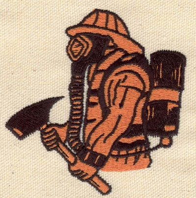 Embroidery Design: Fireman with axe<br> 3.04w X 3.08h