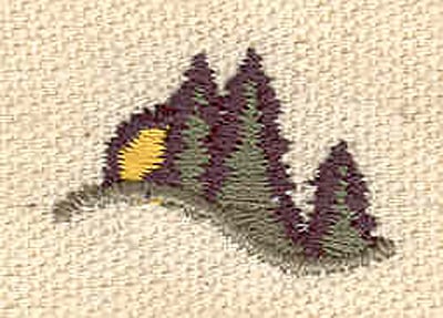 Embroidery Design: Forest scene<br> 1.00w X 0.64h