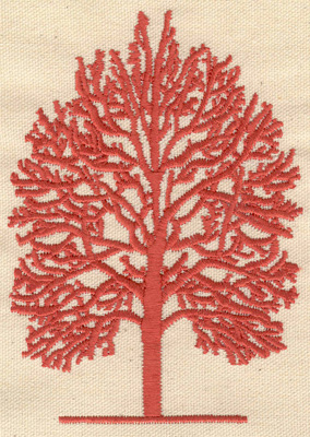 Embroidery Design: Tree C <br> 5.34"h x 3.83"w