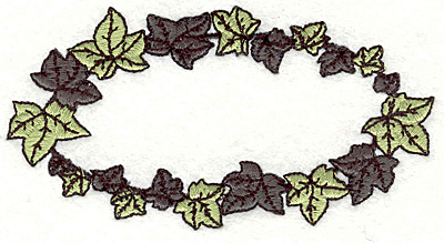Embroidery Design: Leaf Wreath<br> 2.07" X 3.94"