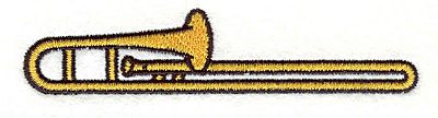 Embroidery Design: Trombone <br>0.90" X 4.06"