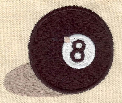 Embroidery Design: 8 Ball large<br> 2.84w X 2.34h