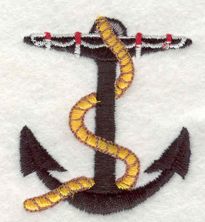 Embroidery Design: Anchor with rope F <br>1.85"w X 2.11"h