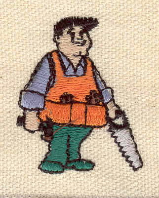Embroidery Design: Carpenter<br> 1.28w X 1.59h