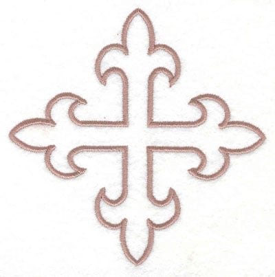 Embroidery Design: Cross B <br>4.05"w X 4.01"h