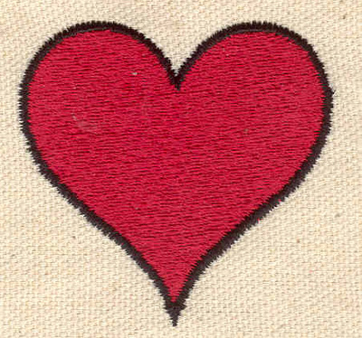 Embroidery Design: Heart<br> 1.99w X 1.91h