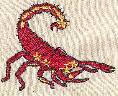 Embroidery Design: Scorpion<br> 2.29w X 1.80h