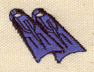 Embroidery Design: Flippers<br> 1.39w X 1.02h