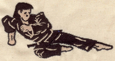 Embroidery Design: Karate kick<br> 4.64w X 2.35h