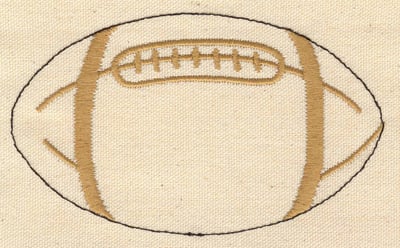 Embroidery Design: Football E<br> 5.05w X 3.01h