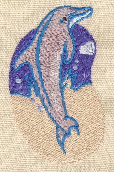 Embroidery Design: Dolphin E<br> 1.88w X 3.14h