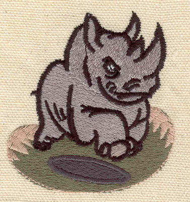 Embroidery Design: Rhinoceros<br> 2.40w X 2.67h