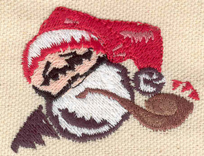 Embroidery Design: Santa with pipe<br> 2.09w X 1.64h