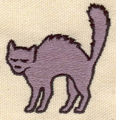Embroidery Design: Cat with arched back<br> 1.99w X 2.09h