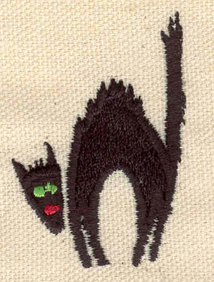 Embroidery Design: Black cat<br>1.39w X 2.01h