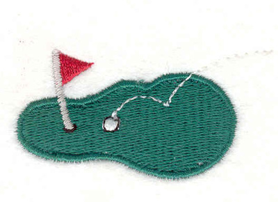 Embroidery Design: Golf Green <br>2.46"w X 1.22"h
