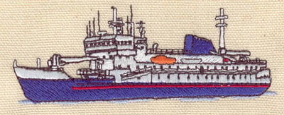 Embroidery Design: Ship<br> 4.01w X 1.55h