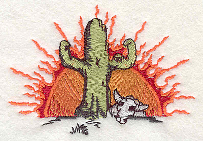 Embroidery Design: Desert Scene B<br>2.56"H x 3.68 | Embroidery Legacy Embroidery Design: Desert Scene B<br>2.56"H x 3.68