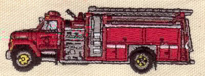 Embroidery Design: Fire truck<br> 3.42w X 1.24h | Embroidery Legacy Embroidery Design: Fire truck<br> 3.42w X 1.24h
