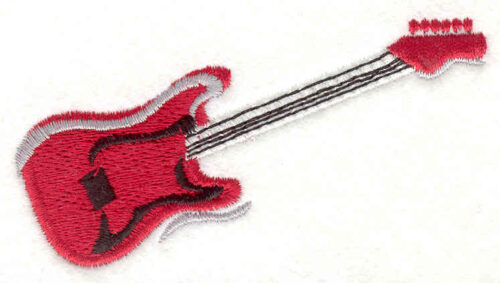 Embroidery Design: Electric Guitar <br>1.83" X 3.53"
