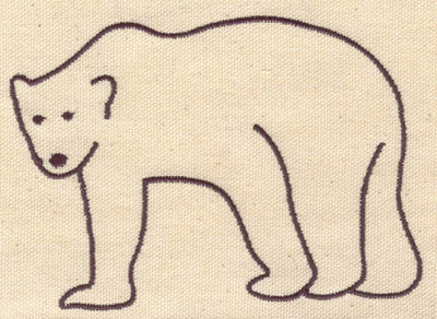 Embroidery Design: Polar bear outline<br> 4.89w X 3.48h