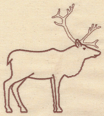 Embroidery Design: Caribou C<br> 4.16w X 4.62h