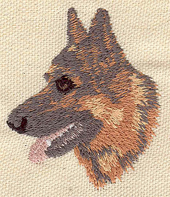 Embroidery Design: German Sheppard head <br> 1.94w X 2.26h | Embroidery Legacy Embroidery Design: German Sheppard head <br> 1.94w X 2.26h