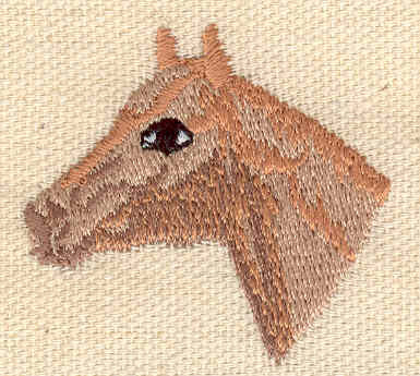 Embroidery Design: Horse head<br> 1.65w X 1.61h