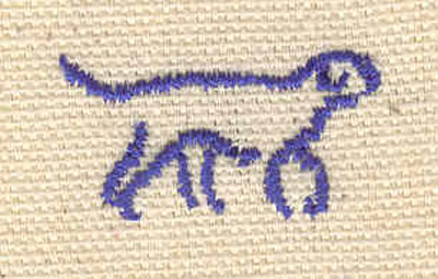 Embroidery Design: Dog<br> 1.11w X 0.59h