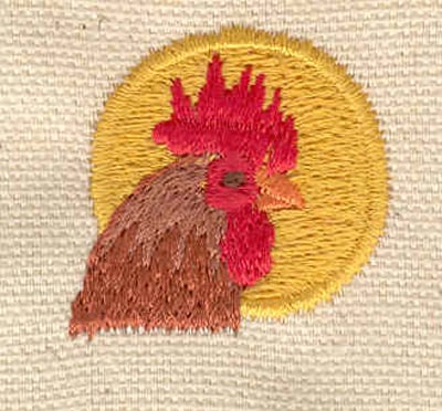 Embroidery Design: Rooster B<br> 1.21w X 1.18h
